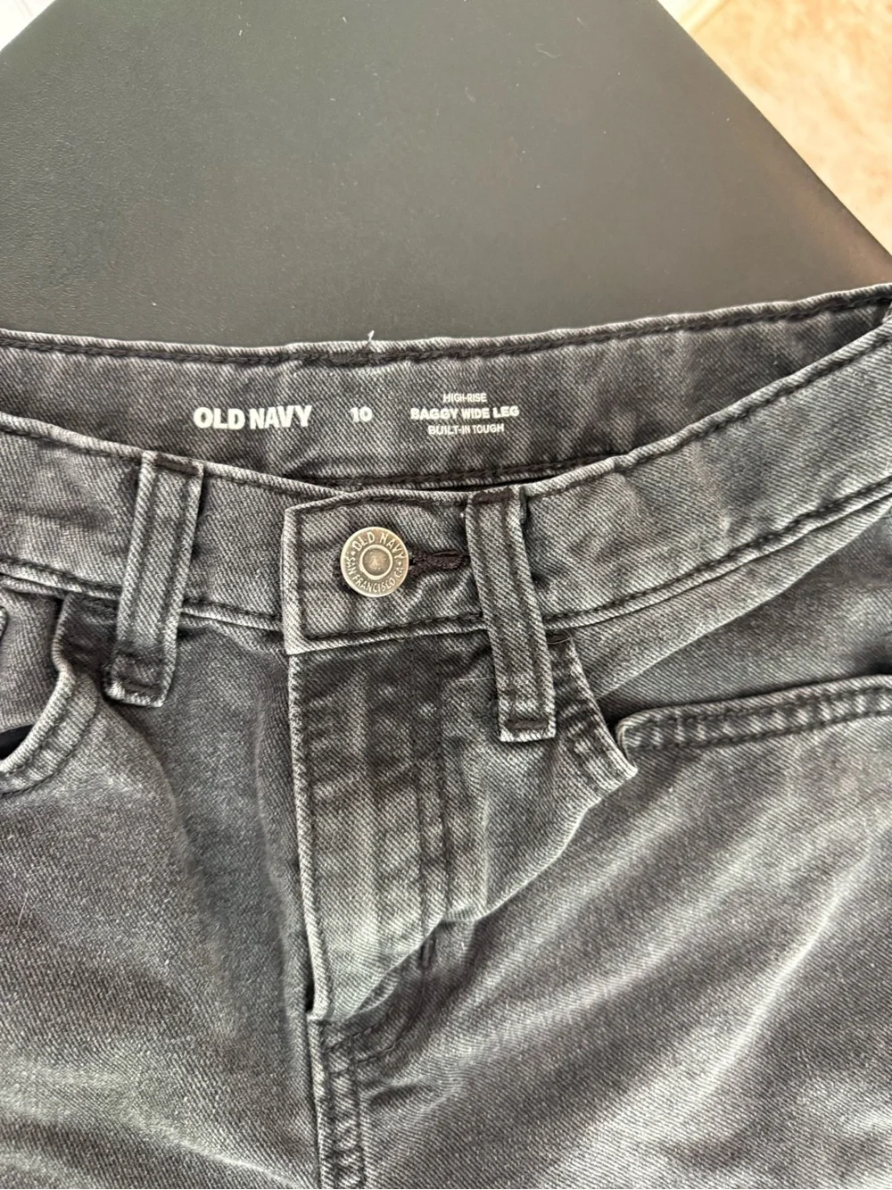 Old Navy Kids Wide-Leg Jeans - Charcoal Black